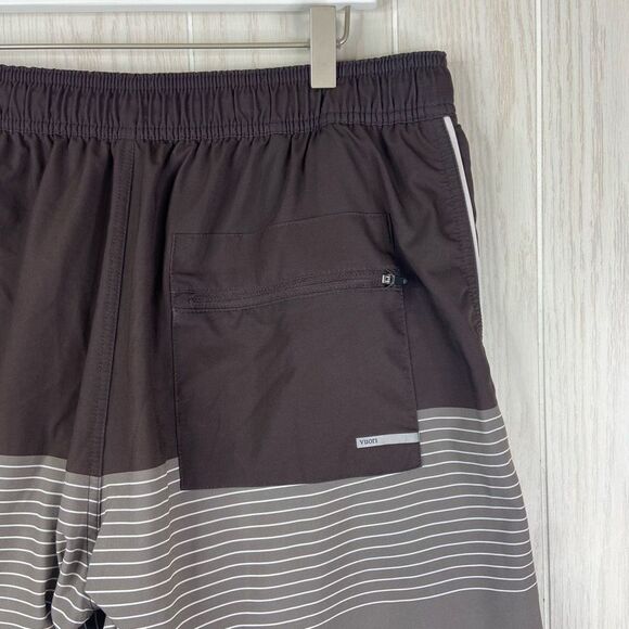 Vuori Trail Running Shorts Men’s XXL Striped Liner Anti-Odor - Picture 5 of 8